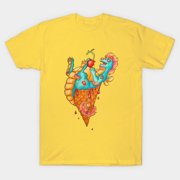 Ice cream dragon T-Shirt by Digitaldreamcloud